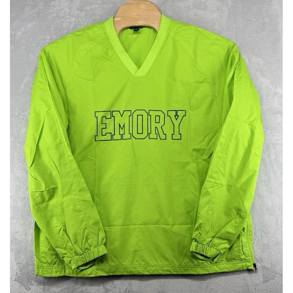 Sport-Tek Emory Eagles Long Sleeve V-Neck Pullover‎ Neon Green Men's XL NWOT
